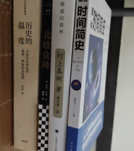 卖书，《历史的温度》10块，《挪威的森林》...