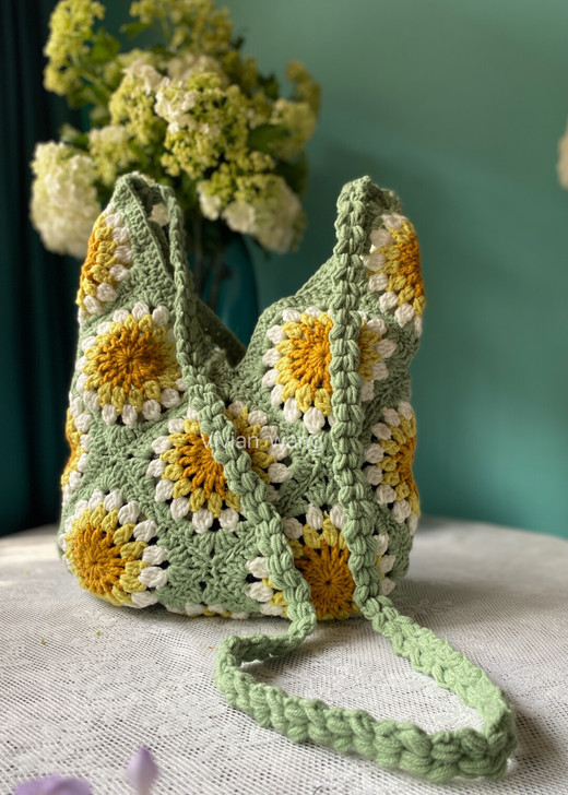 牛奶棉手工钩织单肩包包