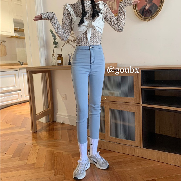 春秋季新款2021年高腰显瘦铅笔裤女外穿修...