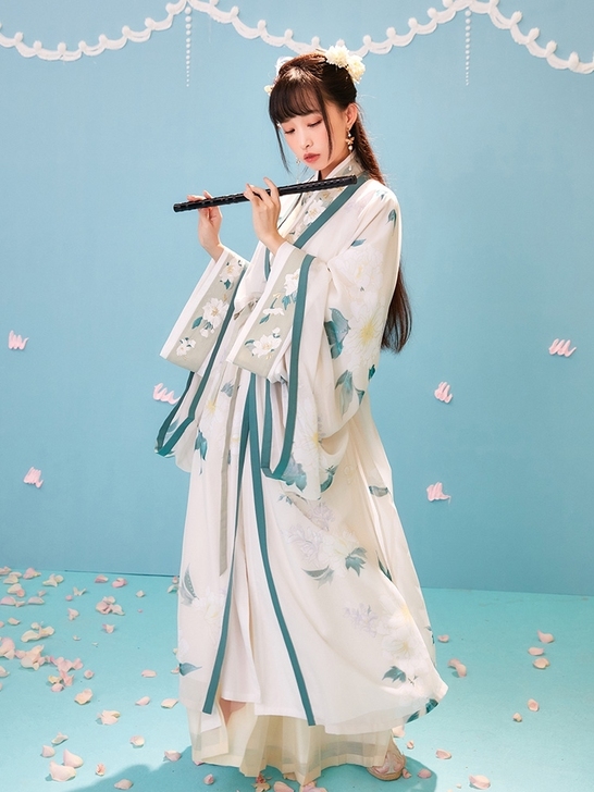 十三余小豆蔻儿[荼蘼花事]刺绣双层直领对襟...