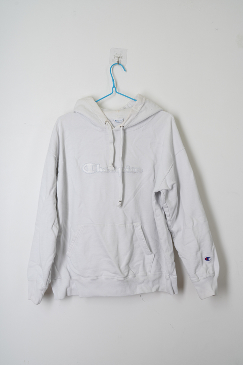 冠军白色男士卫衣日本购入600多买的