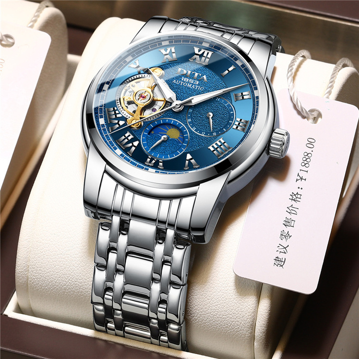 迪塔十大手表男士全自动机械男表品牌学生潮流...