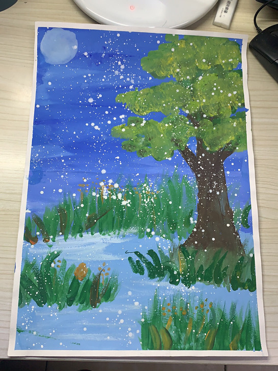 水粉画，10岁小朋友作品，想把画卖了，每张...