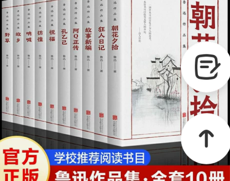 正版 10册鲁迅全集正版无删减经典作品集原...