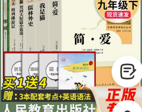 九年级下册必读名著儒林外史简爱正版原著格