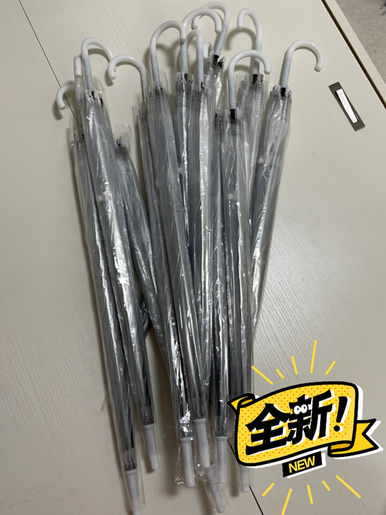 全新透明雨伞，户外婚礼雨伞，拍照雨伞，有塑...