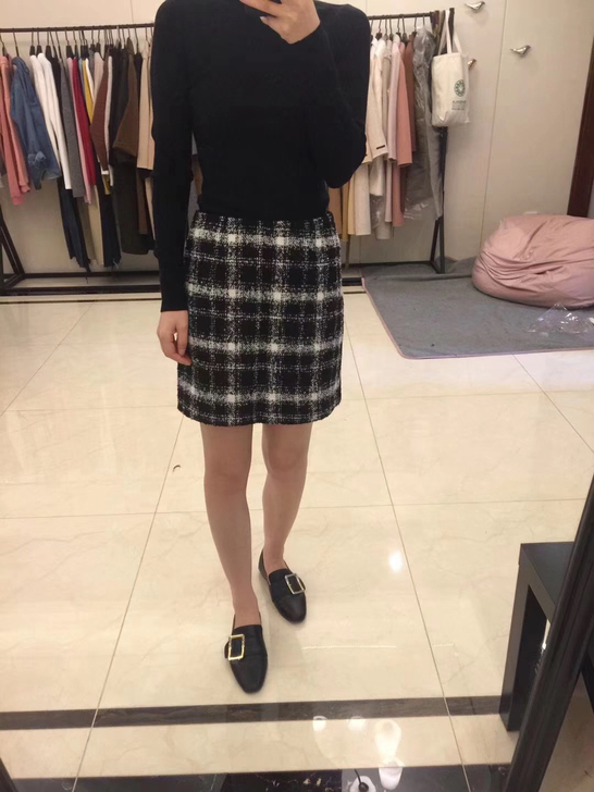 毛呢包臀裙，腰围72，臀围94，群长44