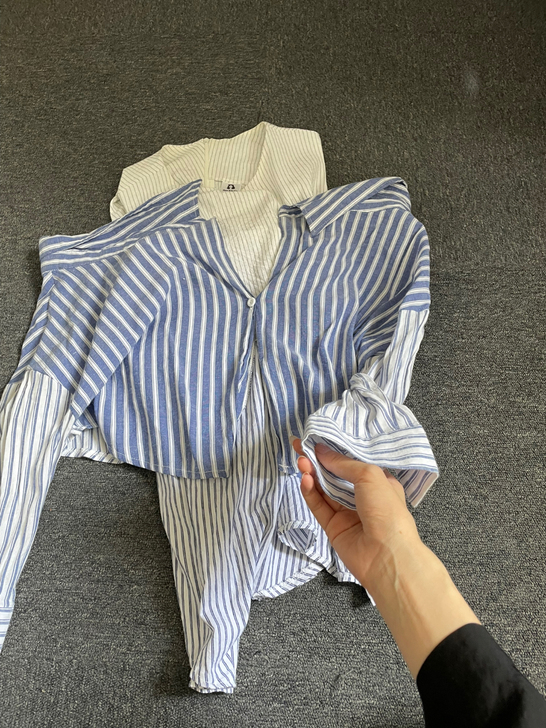 ZARA同款露肩衬衫、挂脖条纹个性衬衣上衣...