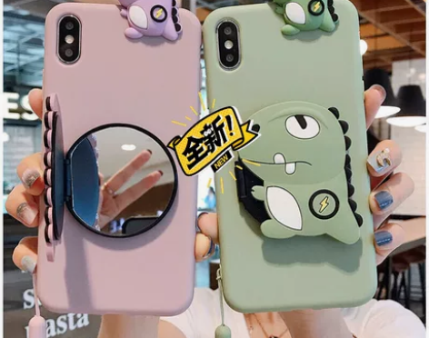 苹果8 7plus卡通手机壳支架iPhon...