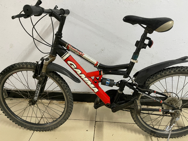 闲置大品牌捷马山地自行车，几个月不打气，2...