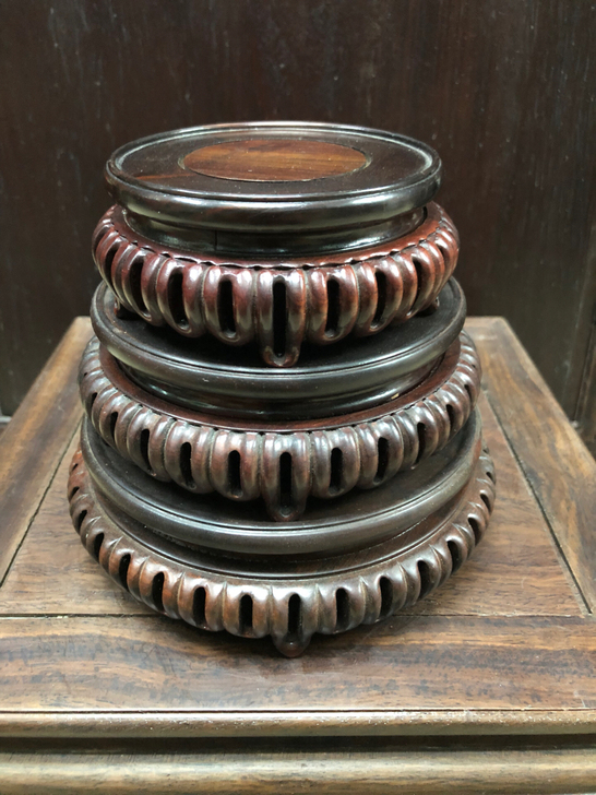 木雕底座 木雕摆件 花瓶底座 花盆底座 木...