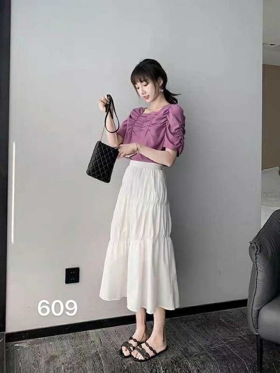 a字裙2020伞裙长裙半身裙 风格：通勤 ...