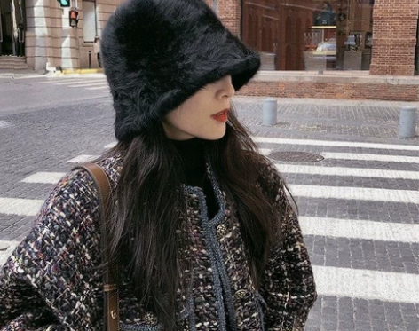 秋冬毛绒渔夫帽水桶猫盆帽毛绒帽保暖帽防风网...