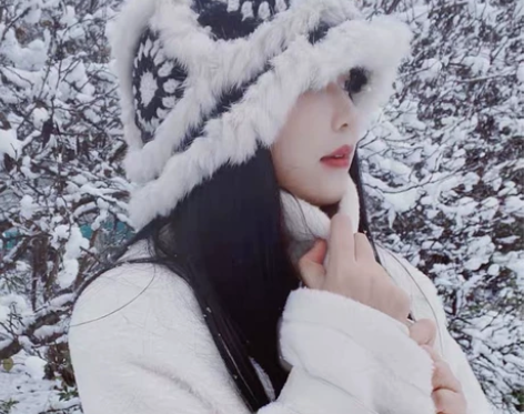 兔毛针织毛绒帽女秋冬季虎头醒狮帽渔夫帽巨显...