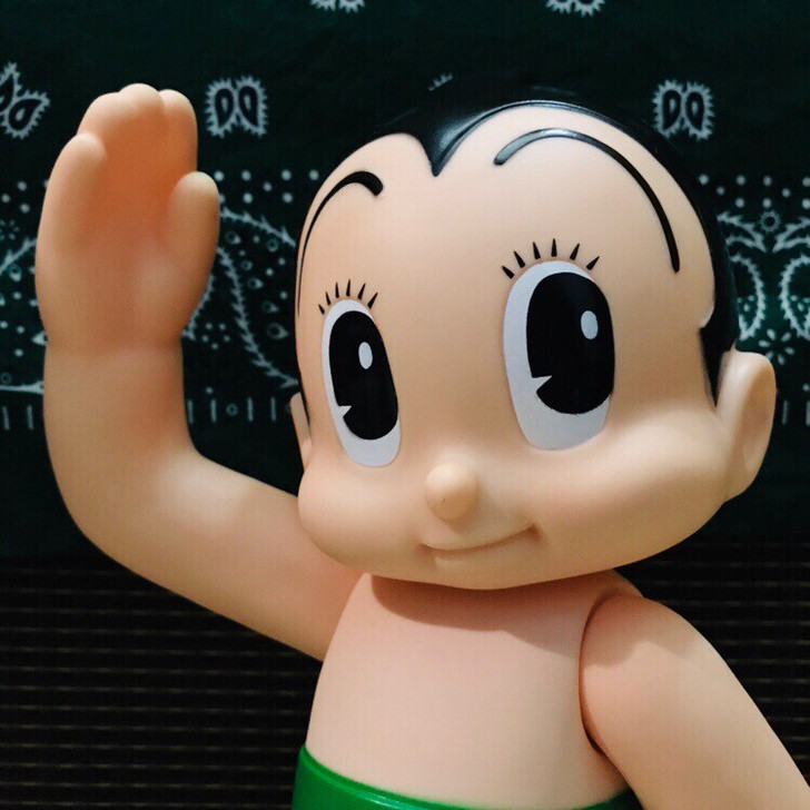 80年代 中古怀旧 铁臂阿童木 搪胶玩具公仔