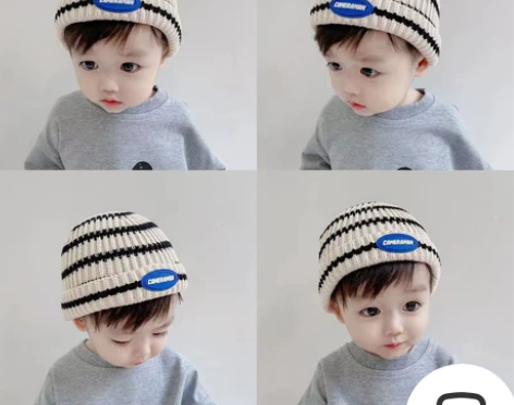 儿童毛线帽春秋冬婴儿针织帽韩版瓜皮帽宝宝帽...