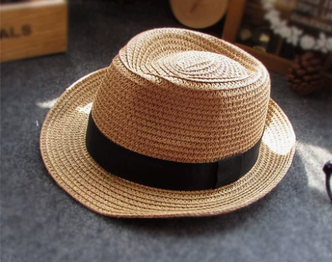 2016春夏男女儿童草帽沙滩遮阳帽子儿童礼...