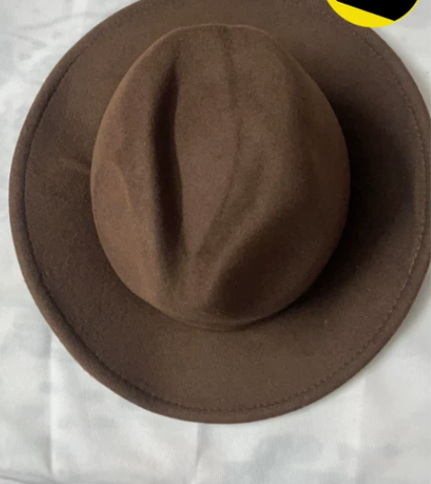 英伦爵士帽女秋冬季男士礼帽毛呢平沿帽子春秋...