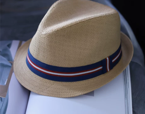 枥野定制夏天新款卷边小礼帽男休闲草帽遮阳