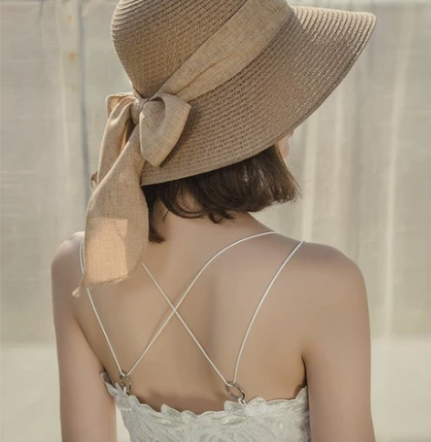 全新包邮 草帽女夏沙滩帽韩版海边遮阳帽网红...