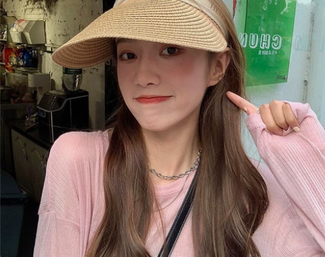 闺蜜家清仓大檐帽韩版网红防晒草帽空顶发箍遮...