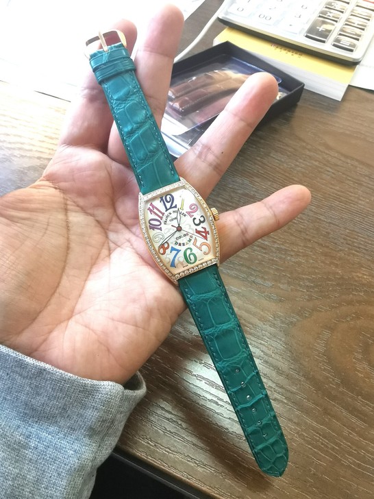 孔雀绿色表带，不含表，定做表带。