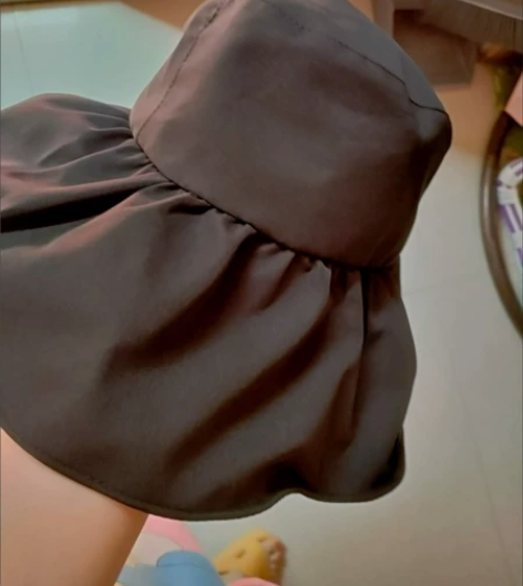 日本UV防晒遮阳帽女夏季大沿遮脸紫外线渔夫...