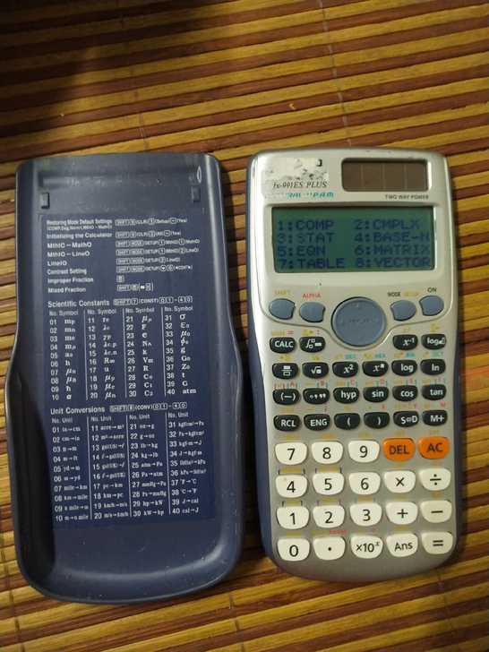 卡西欧计算器991es plus，战斗成色...