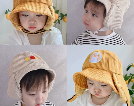 婴儿帽子秋冬0-1岁男宝宝儿童雷锋帽护耳幼...
