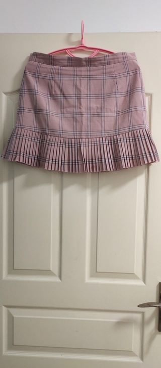 显瘦短裙,格子半身裙