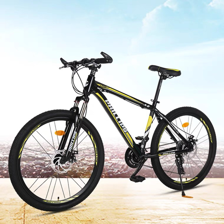 菲利普山地车自行车27速双碟刹铝合金变速2...