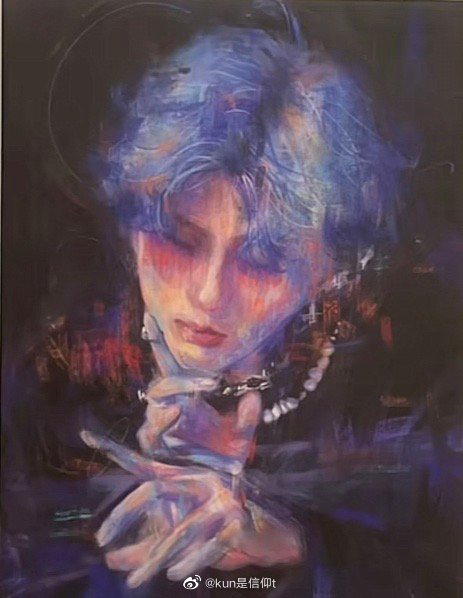 借图收蔡徐坤无框画