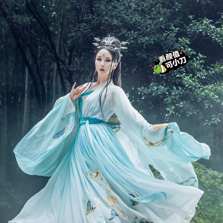 序绘原创汉服重工刺绣6米裙 三足金乌汉元素...