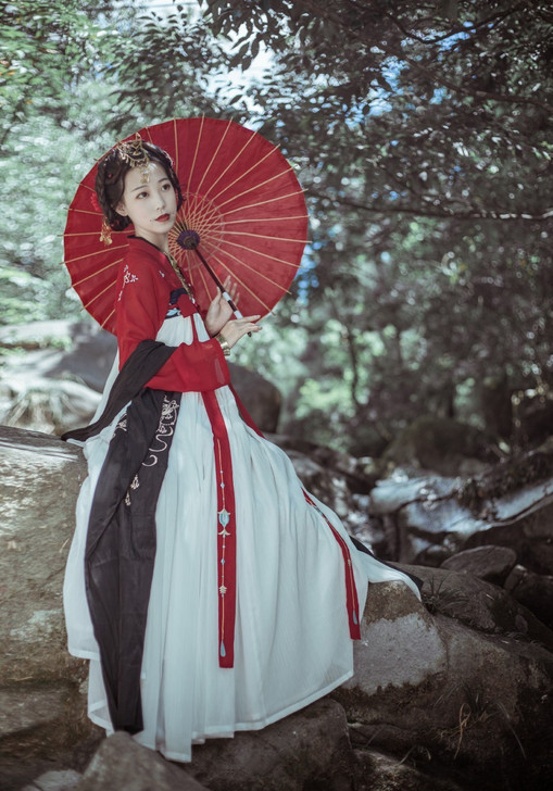 新款汉服女凤罗唐装制夏齐胸襦裙古装仙女改良...