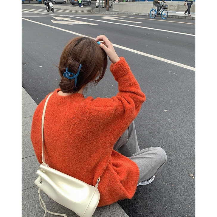 白水女同款毛衣，自留杏色