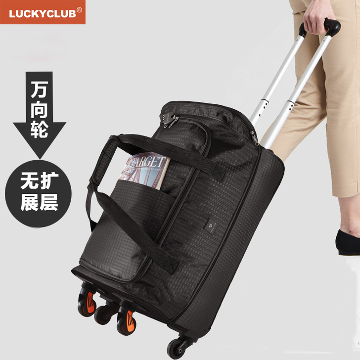 Lucky Club品牌拉杆背包旅行包女男...