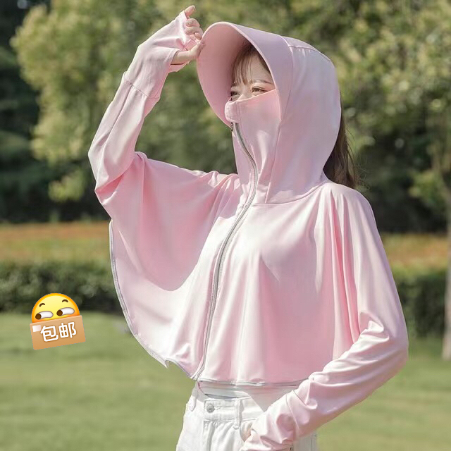 包邮库存防晒衣女夏防紫外线防晒衫短款防晒服...