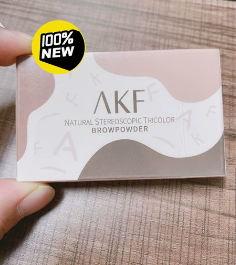 AKF眉粉防水防汗不脱色持久三色眉笔自然立...