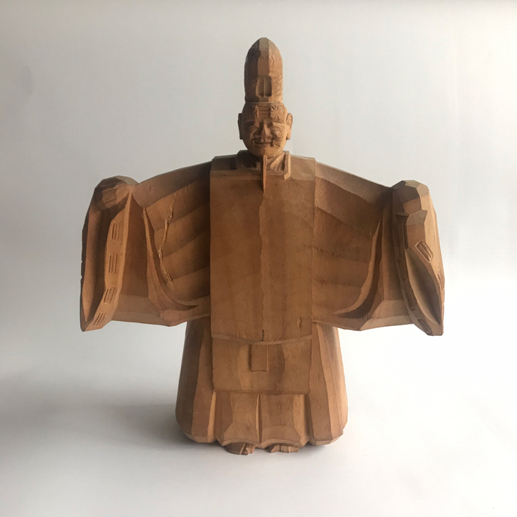日本回流 能剧能翁木雕摆件,纯手工雕,工艺...