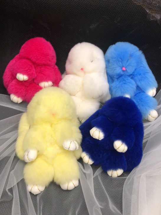 全新萌萌兔。獭兔皮草挂件毛绒玩具