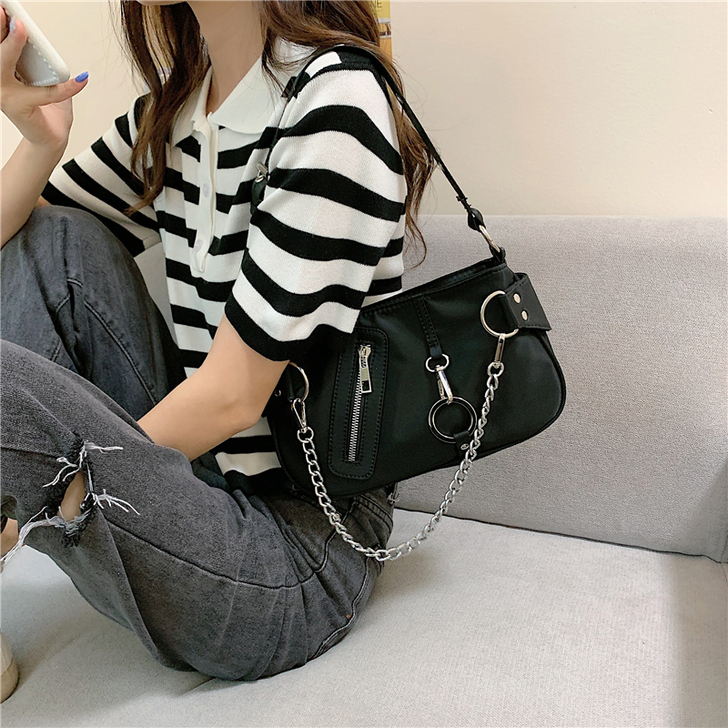 小众设计个性腋下包2021新款百搭酷帅尼龙...