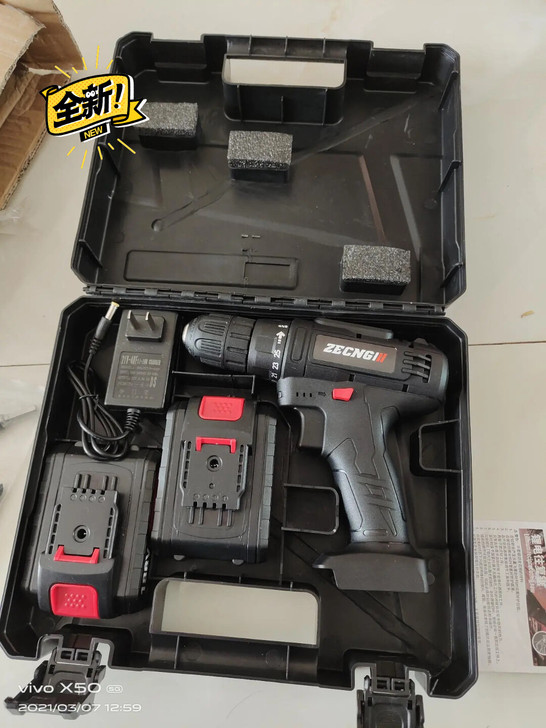 质保3年！全新手电钻充电钻大功率可打墙双速...