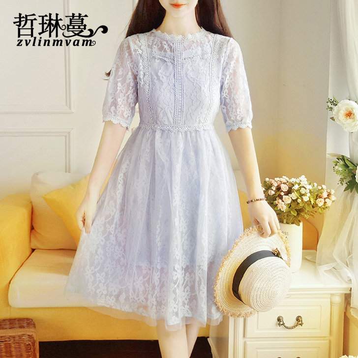 夏仙女连衣裙学生甜美少女心超仙蓬蓬##am...