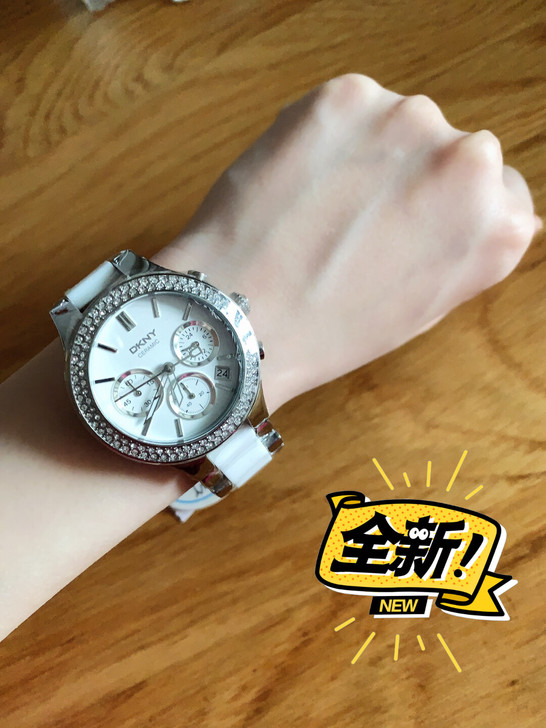 全新全新DKNY陶瓷计时女表！自戴超好看！