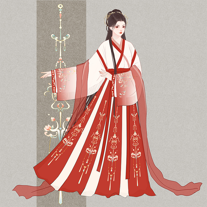 绝版【醉花间】花神记原创汉服女晋襦交领齐腰...