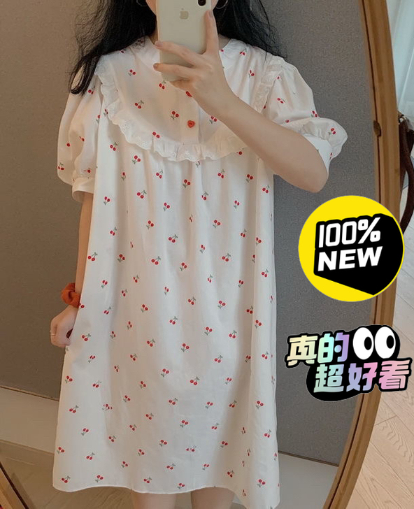 全新【清仓捡漏】ins睡裙宫廷风白色仙女长...