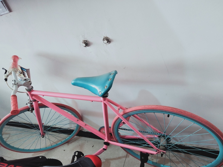 全新公路自行车赛车变速实心胎 彩色荧光死飞...