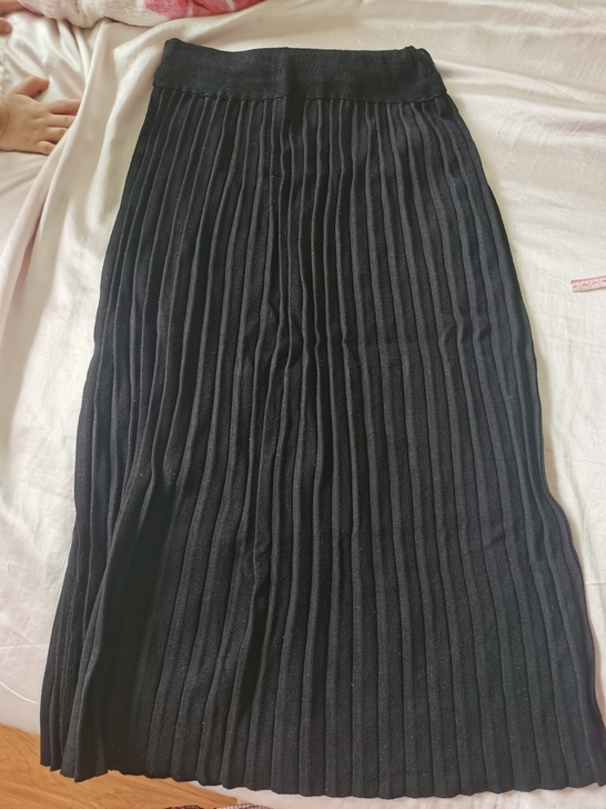 秋冬新高腰包臀针织毛线中长款港味开叉裙子一...