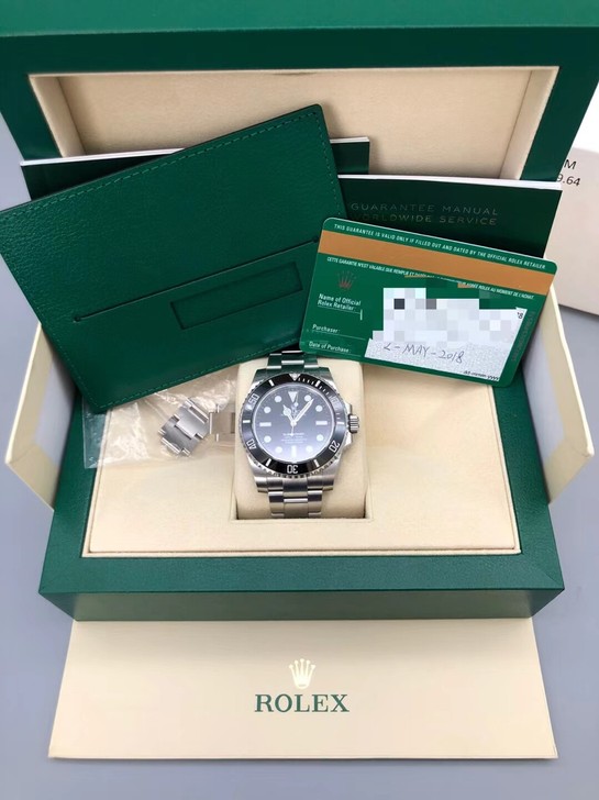 新到劳力士114060老款无历黑水鬼 ，2...