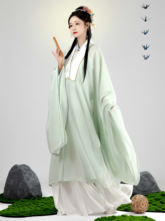 五五年 酒中仙 原创汉服女明制立领衫披风襦...